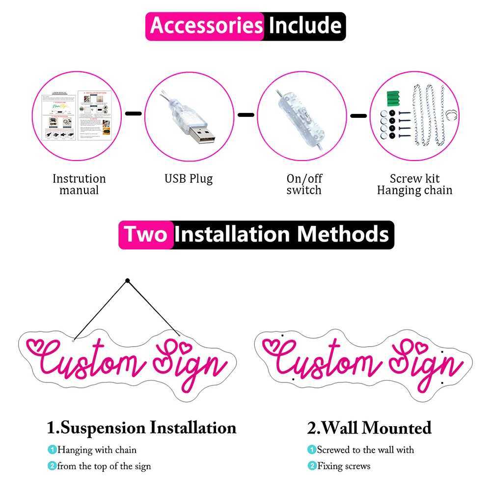 Cat LED Neon Sign Lights Childrens Bedroom Wall Decoration Neon Night Lights USB Creative Birthday Gift Room Wall Decor Z241130
