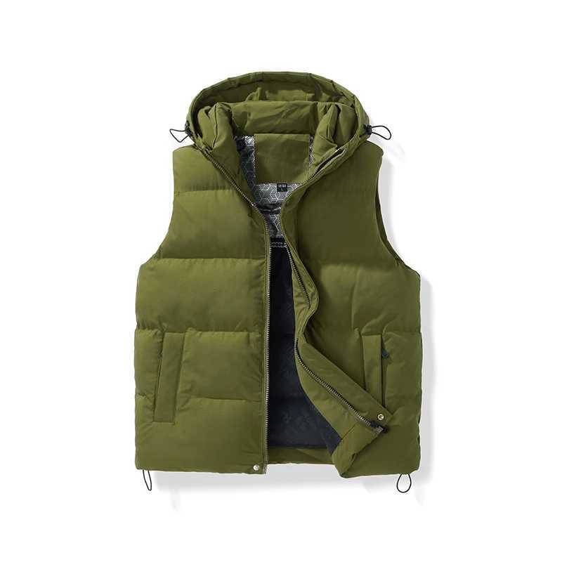 Men's Down Parkas Plus Size 8xl 7xl 6xl Mens Vest Jacket Winter Waterproof Warm Sleeveless Coat Hooded Casual Vest Men Autumn Thicken Waistcoat z