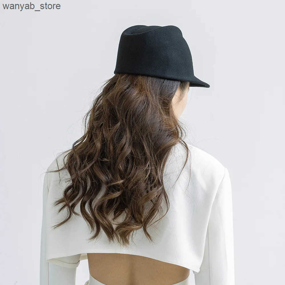 Wide Brim Hats Bucket Hats % Wool Riding Cap Autumn Winter Fashion Casual Woolen Equestrian Fedora Hat Womens Outdoor Shopping Warm Peaked Cap L240910