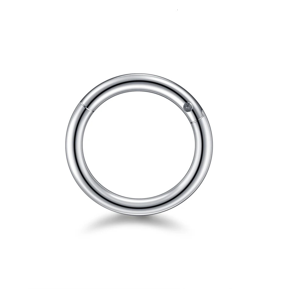 1PC 12G20G Septum Piercing Steel Clicker Hinged Segment Ring Goth Nose Hoop Earrings Lip Ear Cartilage Helix Piercings 241125