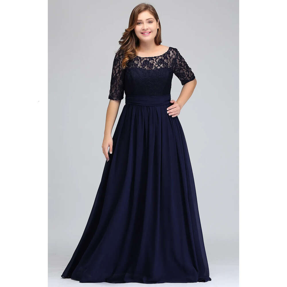 Bridesmaid Size Dresses Plus Blue Long V Back Sleeveless Prom Robe De Soiree A Line Birthday Gift Women CPS