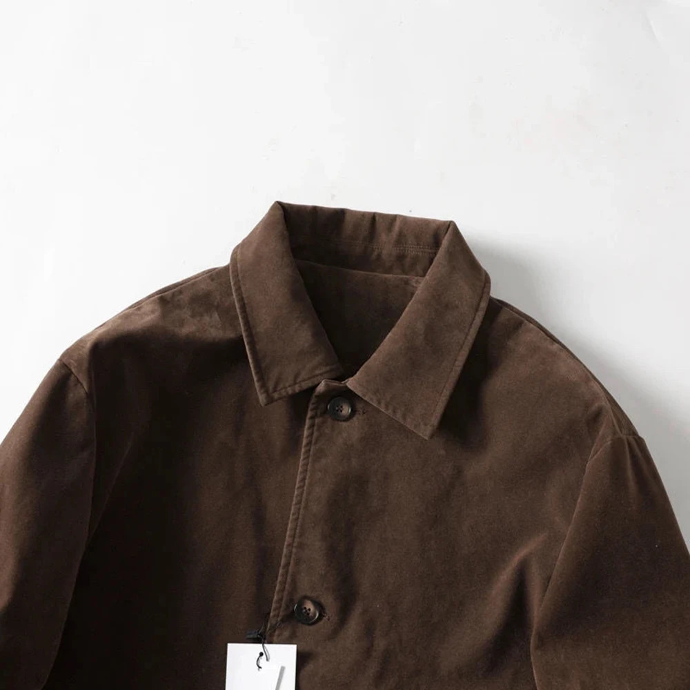 Autumn And Winter Mens Fashion Solid Color High Quality Jacket Casual Lapel Street Trend Single Breasted For Men 241129