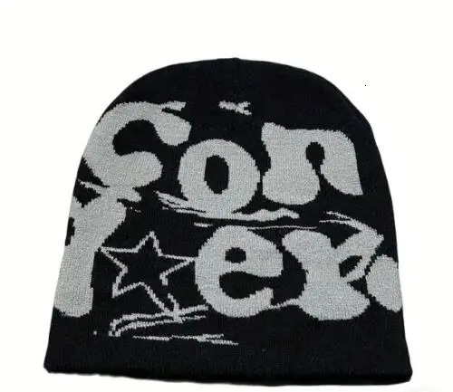 Fashion Letter Beanie Hat for Women Men Comfortable Knit PullOver Cap Girls Y2K Skull Sport Adult Headdress 241125