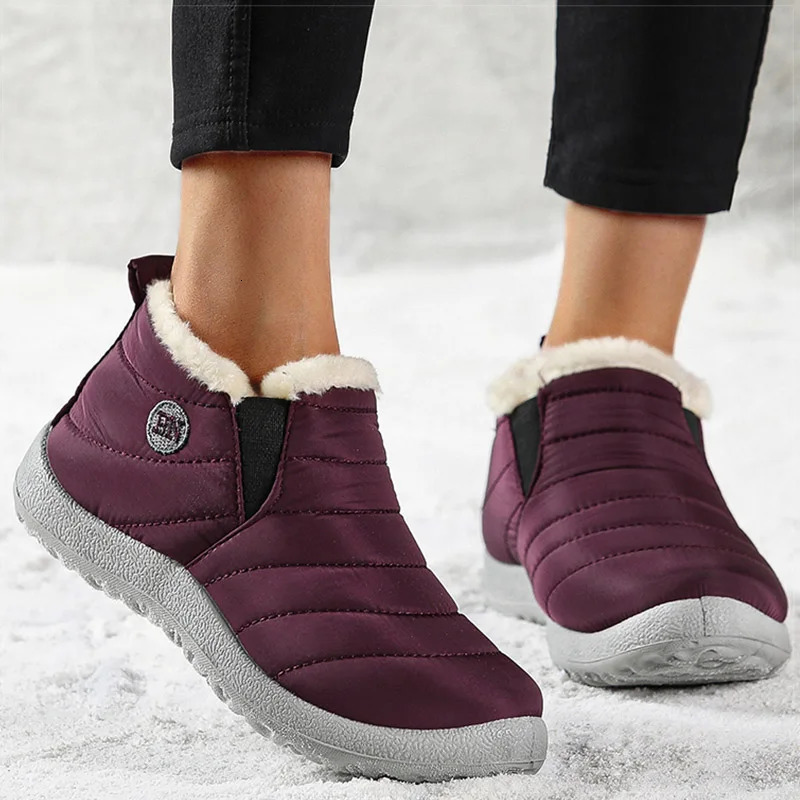 Women Shoes Warm Fur Winter Flats Slip On Flat For Casual Loafers Zapatos Mujer Sneaker 241126