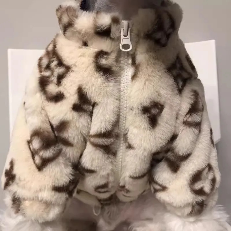 Dog clothes autumn winter schnauzer fah bichon teddy small and mediumsized dog cat smoked fur coat to keep warm 241126
