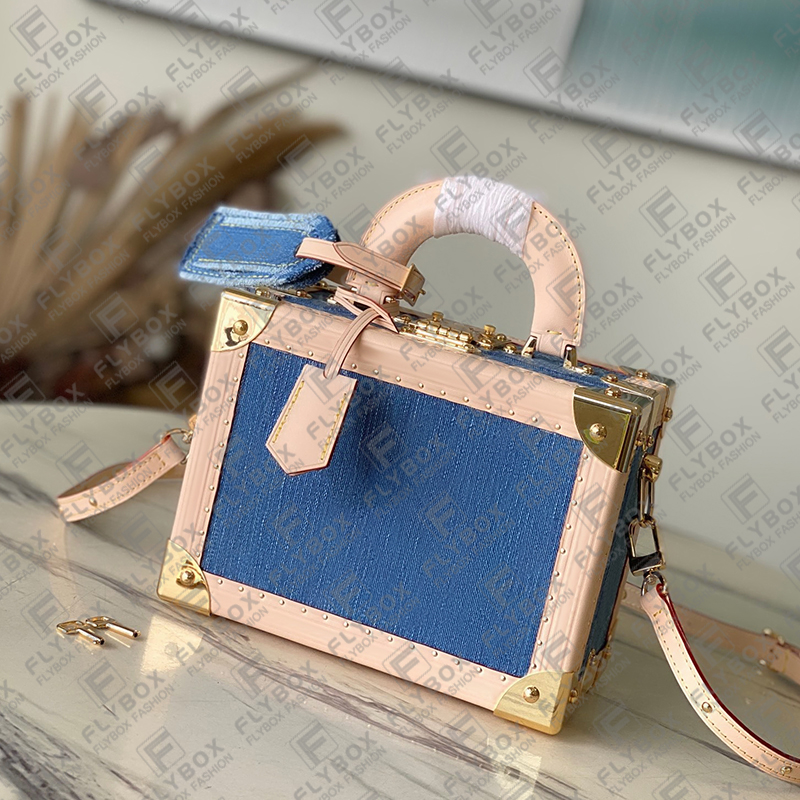 M24161 Denim PETITE VALISE DENIM Bags Cosmetic Box Cases Totes Handbag Shoulder Bag Crossbody Women Fashion Casual Luxury Designer Top Quality Purse Fast Delivery