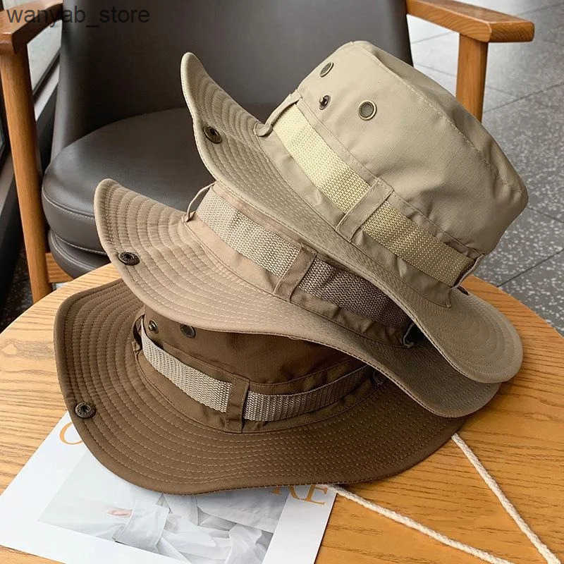 Wide Brim Hats Bucket Hats Sun Hats for Men Outdoor Fishing Cap Wide Brim Anti-UV Protection Women Bucket Hat Summer Hiking Fisherman Caps L240910
