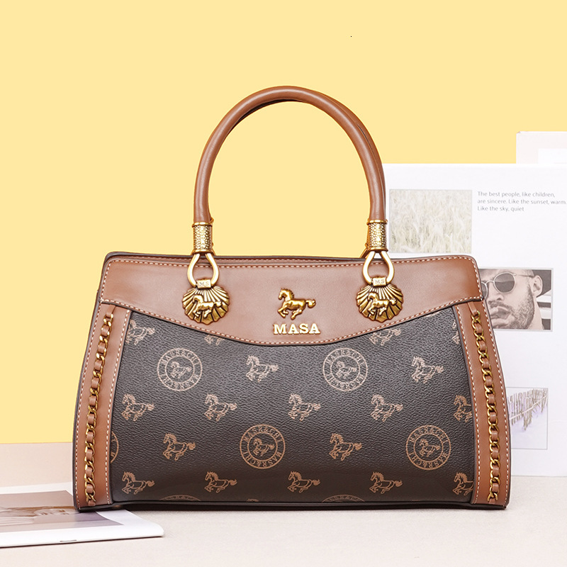 Old Flower Tote Versatile Commuter Middle Aged Handheld Cross Single Shoulder Bag Female Large Capacity Fashion