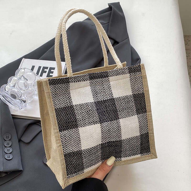 Handbag, Versatile For Women's Outings, Jute Vintage En Shopping Bag, And Souvenir Bag