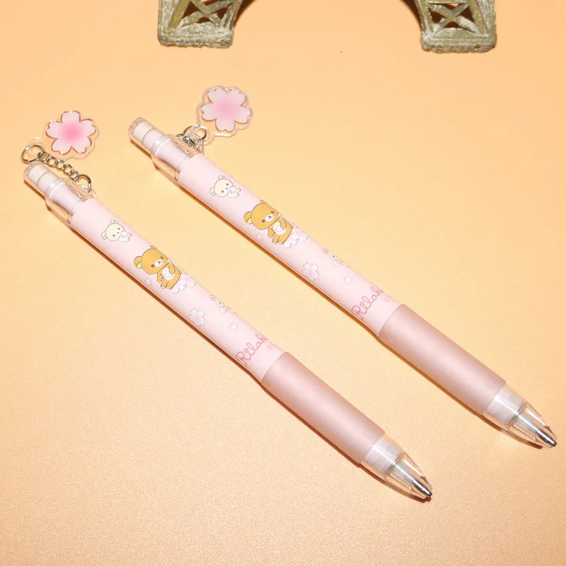 2Pcs AIHAO 914B 0.5/0.7mm Rilakkuma Automatic Pencil Kawaii Plastic Mechanical Pencils Kids Gifts Student Supplies Stationery 240416