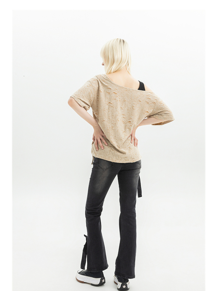 Women's Black Gothic Bow Flare Jeans Haruku Aesthetic Y2k Denim Trousers High Waist Cowboy Pants Vintage 2000S Trashy Clothes