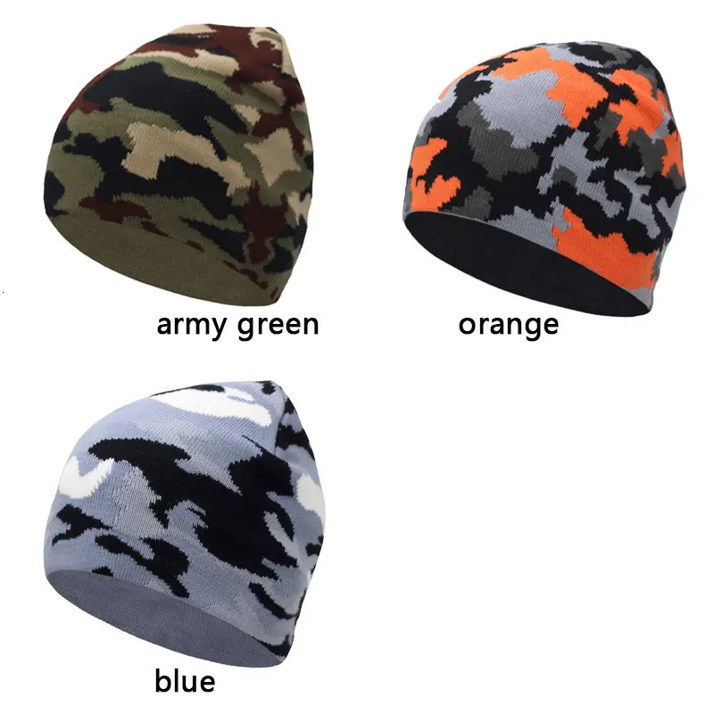 Camouflage Knitted Hat Men Beanie Women Winter Hats For Bonnet Knit Caps Autumn Warm Gorros Skullies Beanies 241125