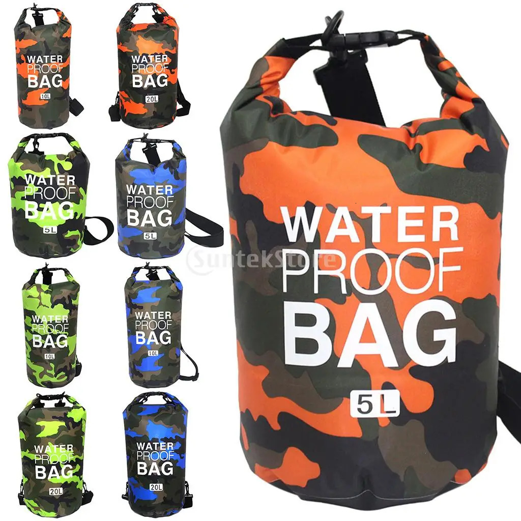 Waterproof Bags 2L 5L 10L 15L 20L 30L Swimming Sports Bags Backpack Drifting Rafting Surfing Gym Dry Bag Beach Accessories 240415