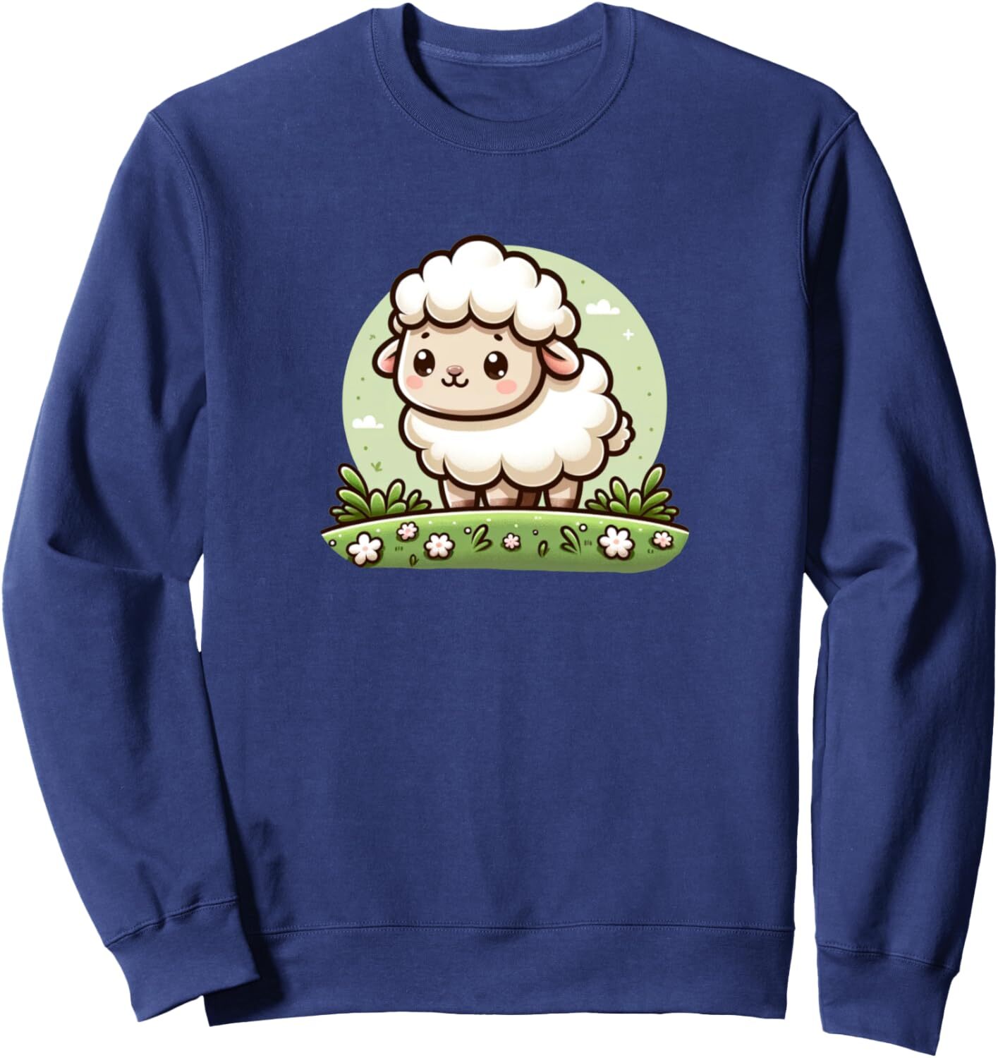 Long Sleeve Shirts for Men sweatshirt Cute Sheep Sweatshirt T shirt Tee Streetwear Casual tops clothes Fashionable and cool