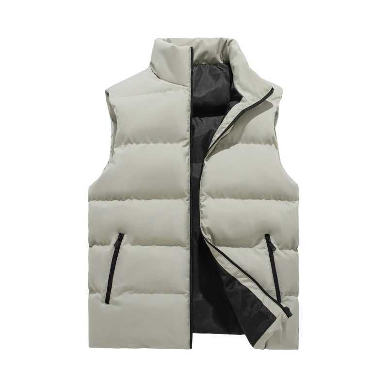 Men's Jackets Mens Vest Jacket Warm Sleeveless Jackets Winter Waterproof Zipper Coat Autumn Stand-up Collar Casual Waistcoat Brand Clothing z2411