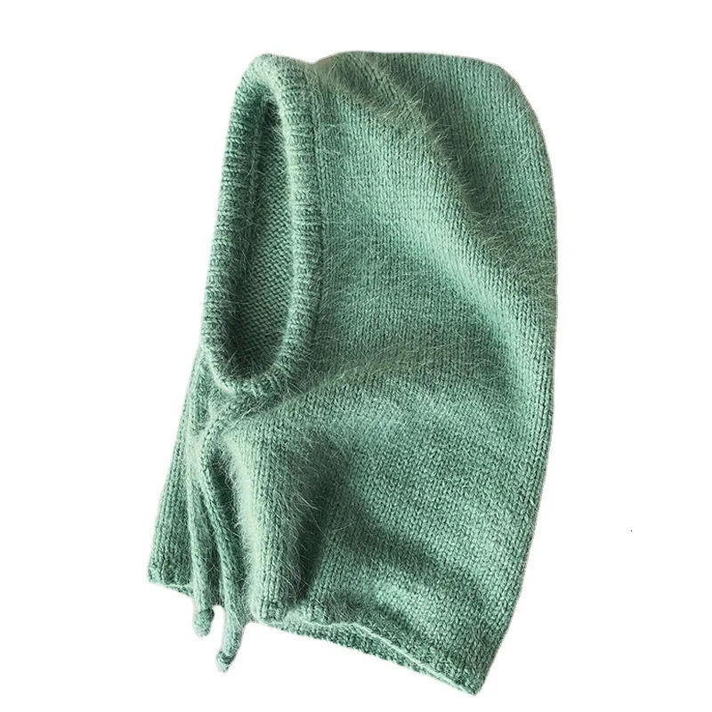 Winter Hats for Women Girls Warm Hooded Scarf Beanie Female Youth Balaclava Kniting Skull Cap Ear Flap 241125