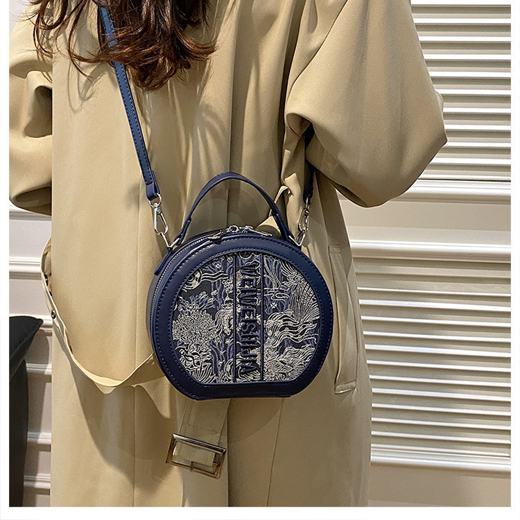 Advanced For Women, Autumn And Winter New Handbag, Small Round Bag, Fashionable Commuting Texture, Versatile Crossbody Bag Designer Bags Handbags Wome