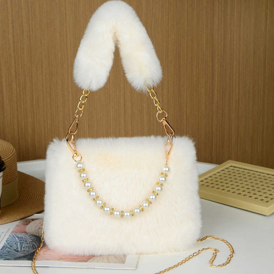 Autumn Winter Plush Designer Bag New Styles For WoMens Tote Bag Niche Chain Crossbody Bags Fashionable Small Square Bags Plush Bags 241104