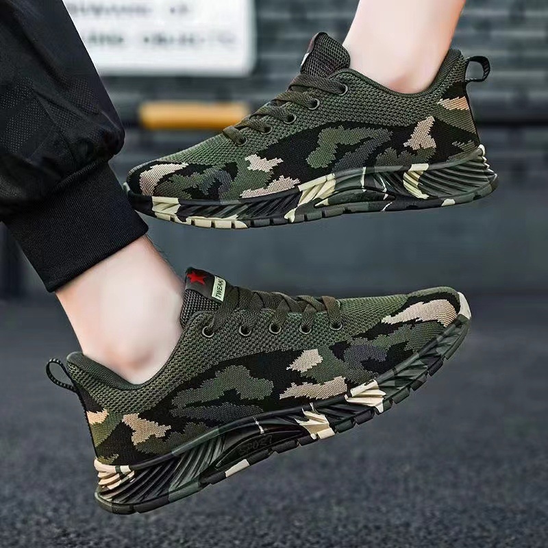 Summer new mesh sports casual camouflage military comfortable breathable wear-resistant training shoes 4544 f2f
