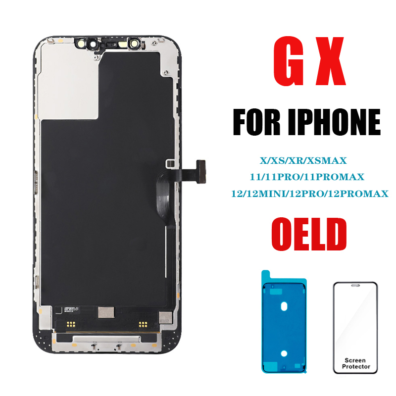 GX OLED LCD For iPhone X XS Max Display True Tone With 3D Touch Screen For iPhone 11 12 Pro Max 12Mini LCD Pantalla Digitizer