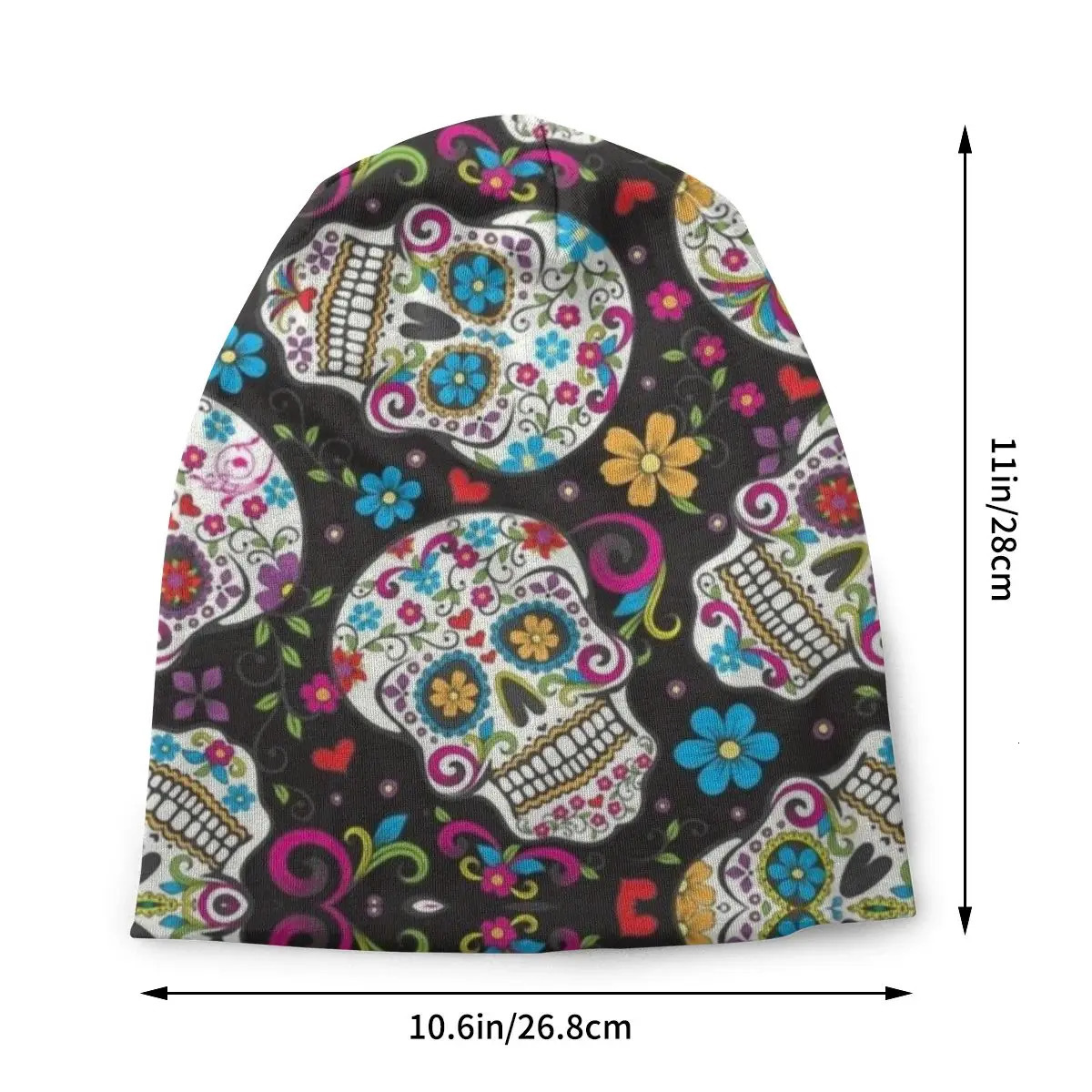 Custom Winter Warm Bonnet Homme Knitted Hats Cool La Calavera Catrina Mexico Beanie Cap Horror Sugar Skull Beanies Caps For 241125