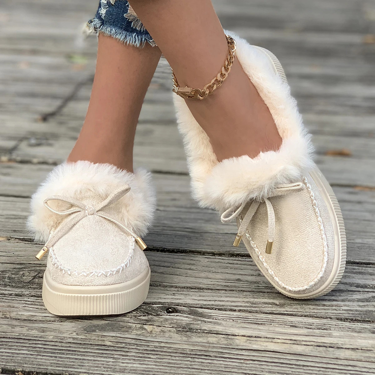 2024 autumn and winter multicolor womens cotton boots velvet thickened lowtop warm wool shoes in stock 241126