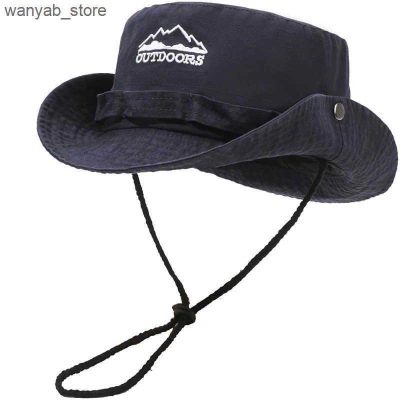 Wide Brim Hats Bucket Hats Sun Hats for Men Outdoor Camping Cap Wide Brim Flat Top Anti-UV Protection Women Letter Print Bucket Hat Summer Fisherman C