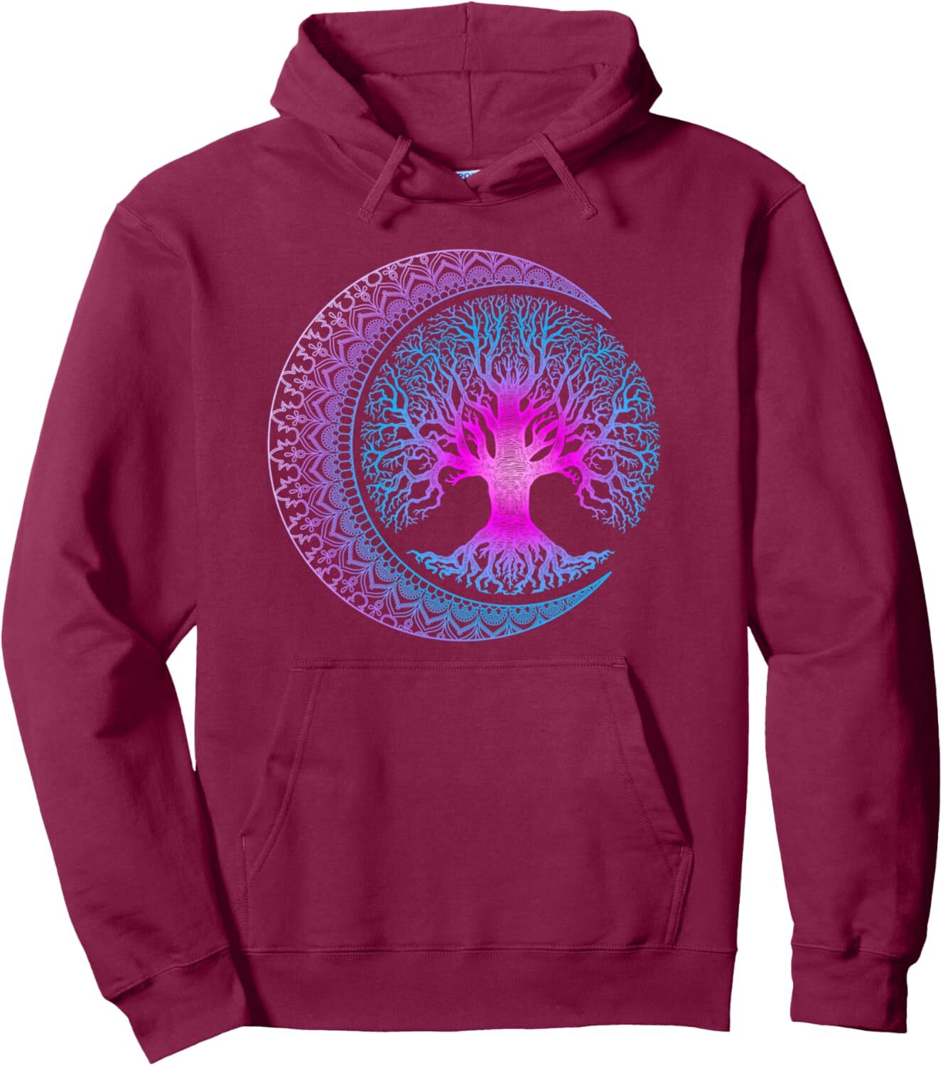 Hoodie for Mens Womens Tree of Life Cresent Moon Phases Mandala Yoga Gift Pullover Hoodie Graphic Hoodies sweatshirt cool