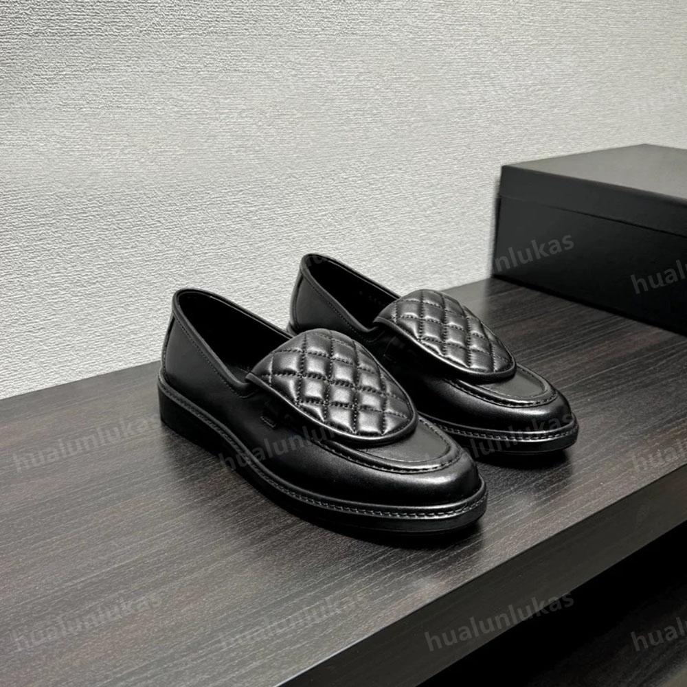 Classic style round toe Flat Heel Lefu shoes high quality Genuine Leather casual shoes women's Luxury Designers Mule slippers with boxSize 35-42