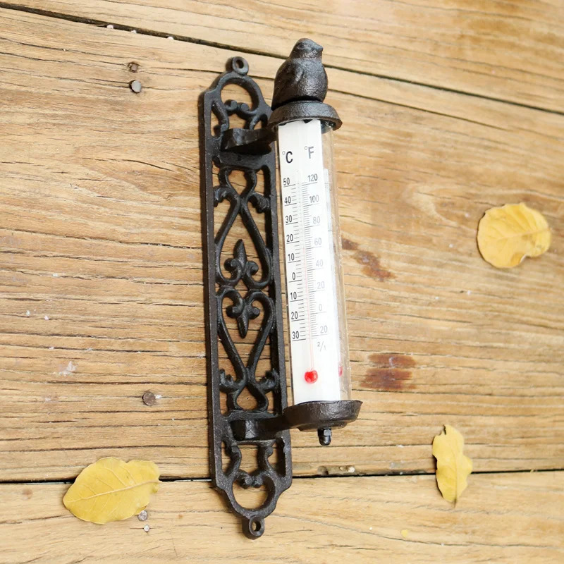 Vintage Indoor Temperature Gauge Home Creative Garden Wall Mounted European Temperature Gauge Home Decoration 241127