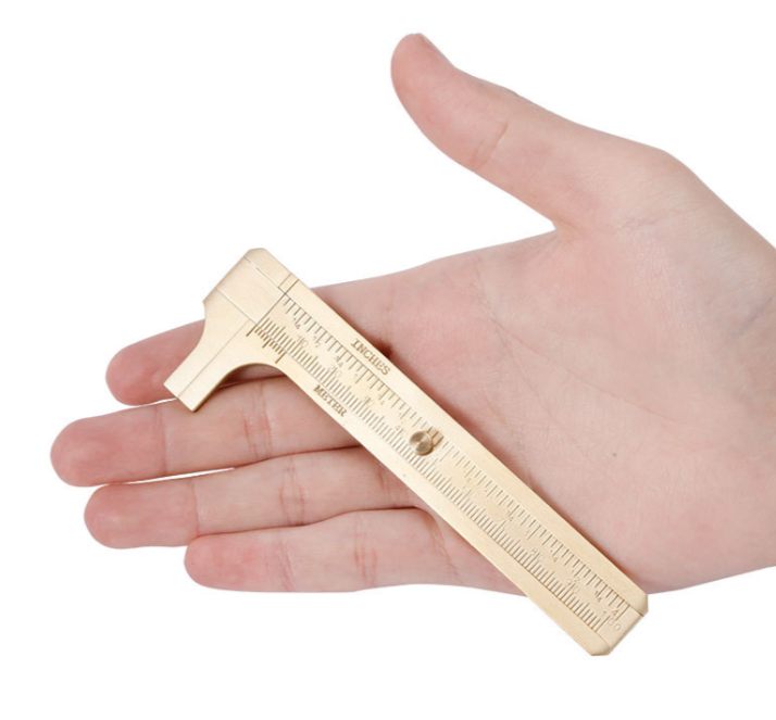 Update Mini Vernier Caliper Brass Metric Imperial MM INCH Small Portale Ruler Measure Tool Slide Length Gauge Copper Caliber Craft DIY