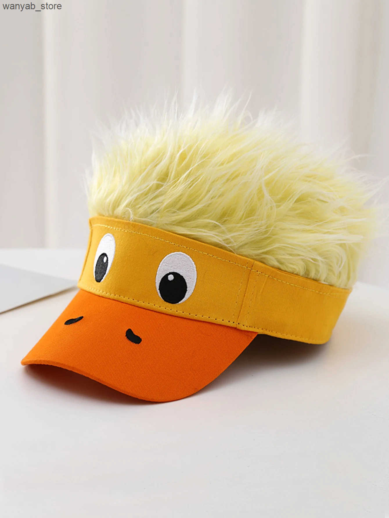 Wide Brim Hats Bucket Hats Baseball cap hip-hop hat fashion hat small yellow duck embroidered baseball cap fun wig duck tongue sun hat L240910