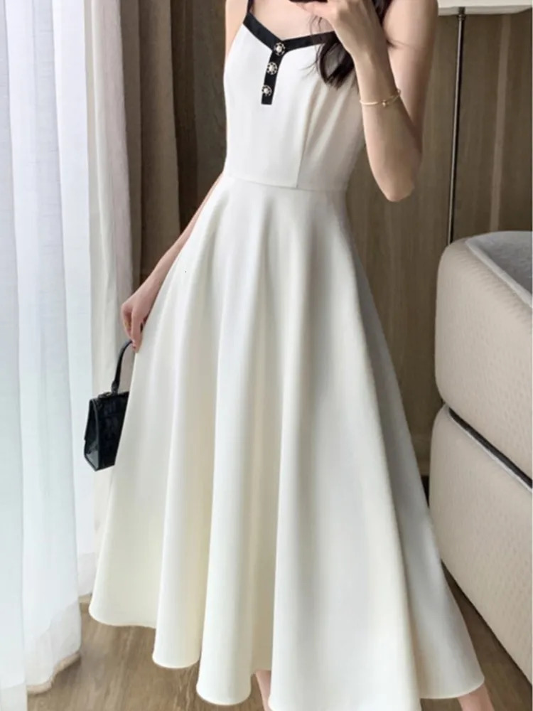 Women Short Coat ALine Midi Camisole Dresses Spring Elegant 2Piece Dress Set for Lady Slim Korean Fashion Female Suit 241129