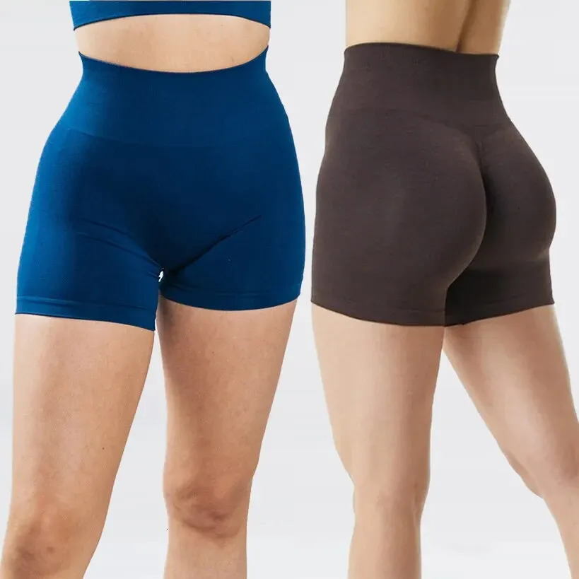 2PCS Alphalete High Waist Amplify Seamless Shorts Women Scrunch Butt Yoga Push Up Gym Athletic Booty Workout Short 240422