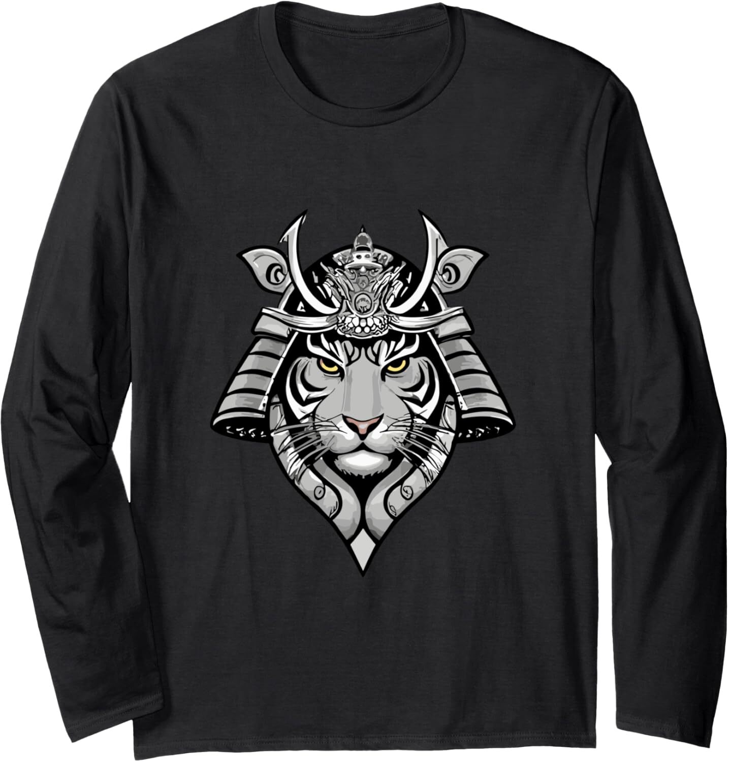 Long Sleeve Shirts for Men sweatshirt Samurai Tiger Design Long SleeveTee Streetwear Casual tops clothes Fashionable and cool