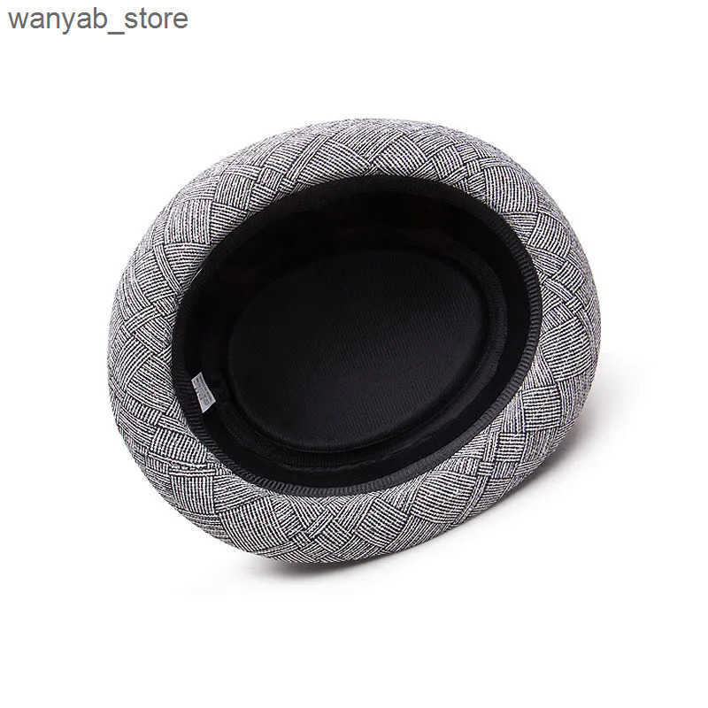 Wide Brim Hats Bucket Hats Cotton Sun Protection Top Hat for Men Simple and Retro Jazz Hat Outdoor Hip-hop Street Dance Hat L240910