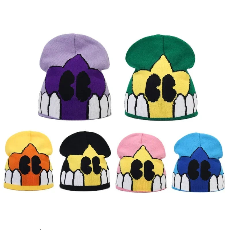 2024 Y2K Letter Knitted Winter Autumn Beanie Cap Men Women Kanye Beanies Gorras Hombre Top Keep Warm Hat Ear Hats Wool Hip Hop 241125