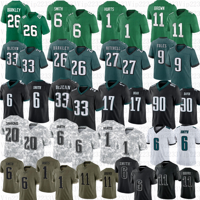 26 Saquon Barkley Cooper DeJean football jersey Hurts 0 Bryce Huff Reddick Jason Kelce Brian Dawkins Darius Slay Jr Brandon Graham Fletcher Cox Carter Mitchell