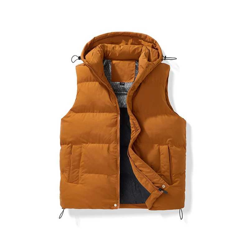 Men's Down Parkas Plus Size 8xl 7xl 6xl Mens Vest Jacket Winter Waterproof Warm Sleeveless Coat Hooded Casual Vest Men Autumn Thicken Waistcoat z