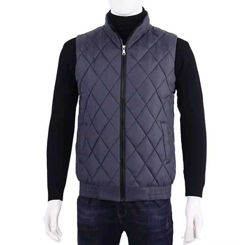 Men's Down Parkas New Brand 2023 Winter Men Vest Parkas Cotton Casual Sleeveless Stand Clothes Male Solid Color Vest Winter Jacket Clothing B07 z