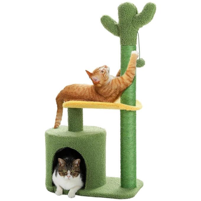 Made4Pets Cat Tree, 35.7"Multi-Level Indoor Cat Tree With Perch & Ball & Scratching Posts Cozy Condo, Green, 3-7days delivery