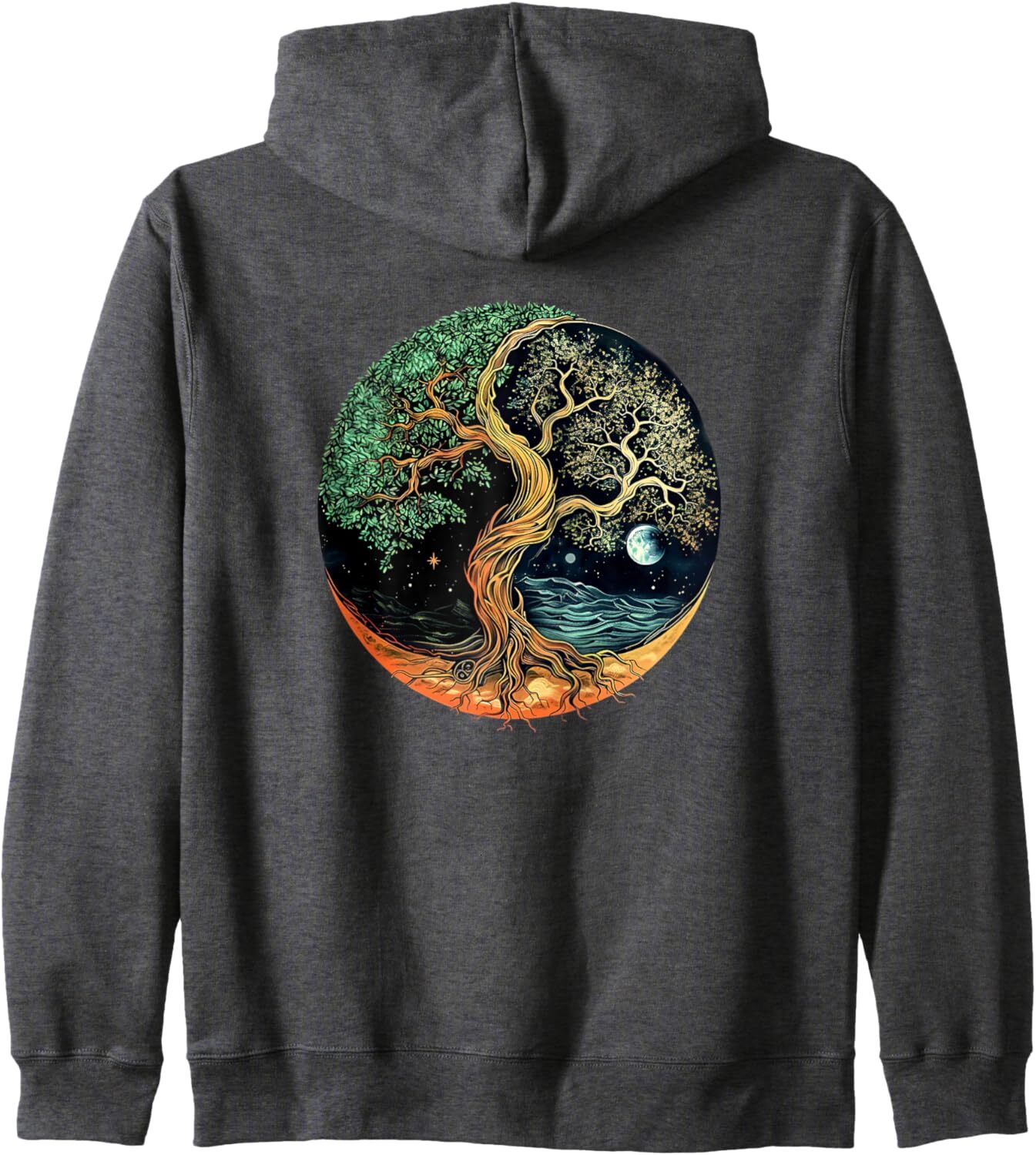 Hoodie for Mens Womens Tree of Life Yin Yang Graphic Hoodies sweatshirt Fashionable