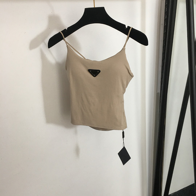 Sexy Hollow Camis Female Sling T Shirt Padded Up Shirts Backless Designer Camisoles 5 Colors Cotton Tops