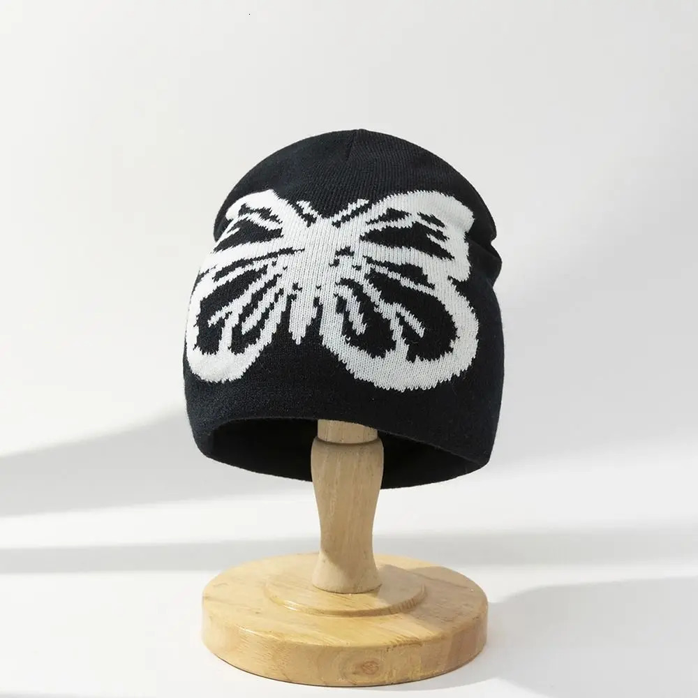 Knitting Cap Hat Men Women Beanie Bonnet Gothic Wool Acrylic Warm Casual Skullies Y2k Ins Hip Hop Cold 241125