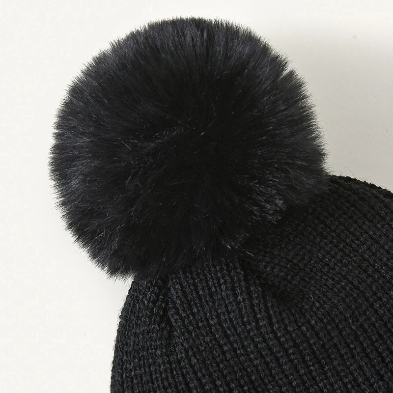 Fashion Womens Winter Pompon Knitted Caps Outdoor Unisex Warm Elastic Skullies Beanies Hat Casual Ski Skull 241125
