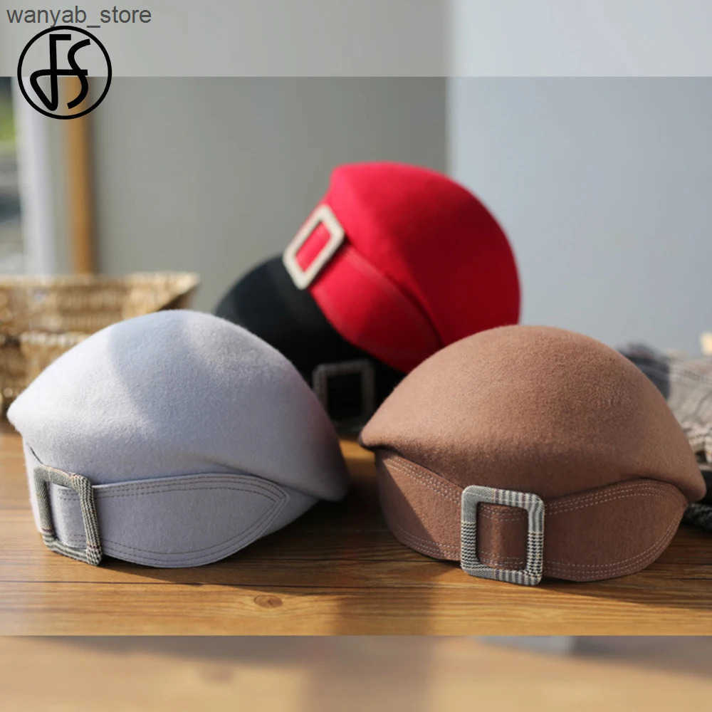 Cloches FS Retro British Womens Top Beret Wide Bow Conical Bowling Ball Fedoras Womens Soft Padded Derby Hat Wool Felt Cloche Hat Winter 2024 L240910