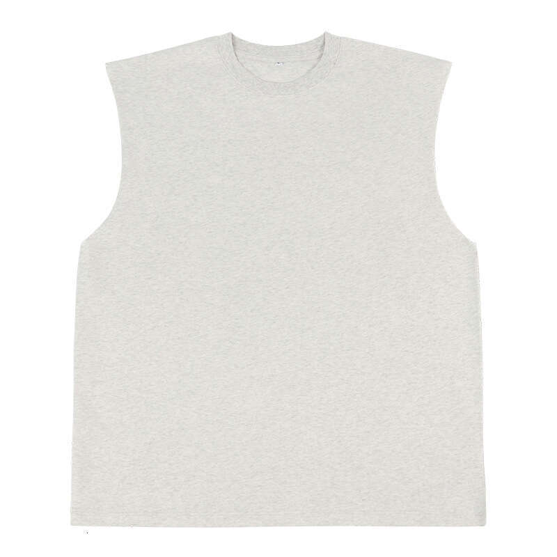 American High Street Fashion Brand Pure Cotton Edge Camisole Solid Color Neutral Loose Retro Sleeveless T-Shirt Vest B3