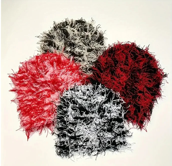 Hip Hop Tassel Y2K Beanie Trendy Mixed Color Elastic Knit Light weight Casual Skull Cap Unisex Windproof Beanies For Women Men 241125