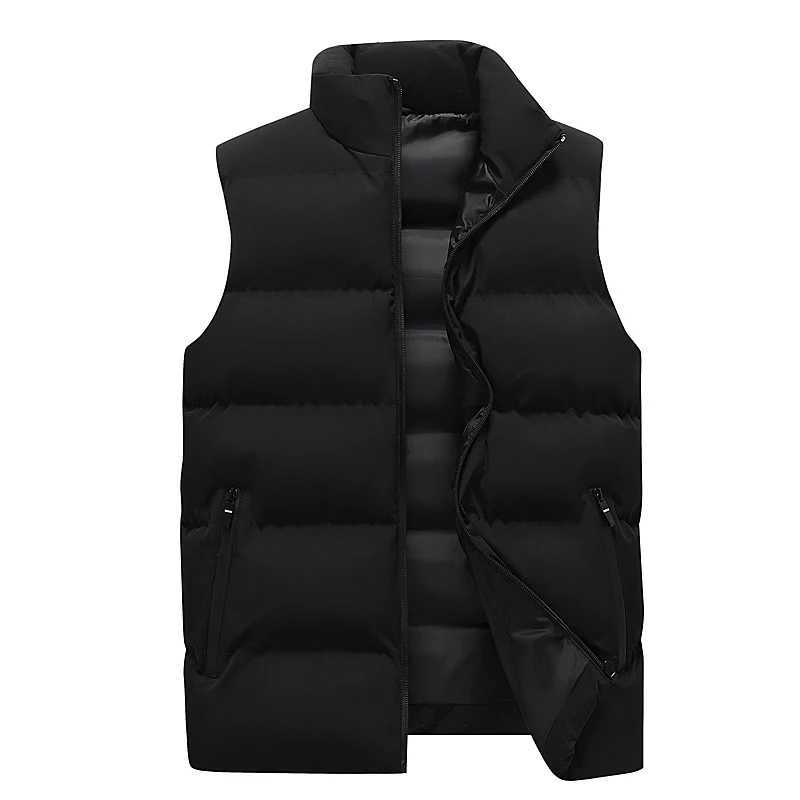 Men's Jackets Mens Vest Jacket Warm Sleeveless Jackets Winter Waterproof Zipper Coat Autumn Stand-up Collar Casual Waistcoat Brand Clothing z2411