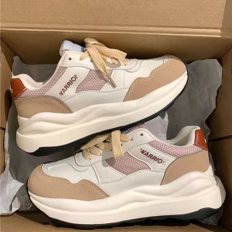 Round Head Deep Mouth Sneakers Light Versatile Breathable Cross Lace Casual Sports White Shoes Forrest Gump Shoe Tennis Sneakers